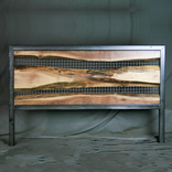 Live Edge Headboard. Rustic Walnut Headboard. Raw Steel. Solid Wood. 4 small