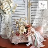 Shabby Chic Flower Truck Floral Arrangement Romantic Vintage Rose Decor 6 small