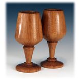 Toasting Glasses In White Oak (5th Year Anniversary) 1 small