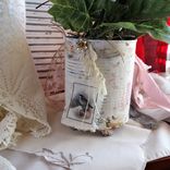 Vintage Bird Romantic Rose Flower Arrangement 5 small