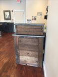 Small Barn Wood Salon Reception Desk 1 small