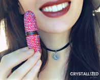 Crystallized Mac Lipstick Bling Makeup Genuine European Crystals Bedazzled Cosmetics 3 small