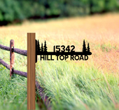 Personalized Metal Address Sign Hanger 1 small