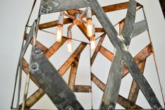 Wine Barrel Ring Chandelier - Kubo - Made From Retired California Wine Barrel Rings 5 small