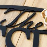 Personalized Oval Hanging Metal Family Name Sign 2 small