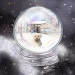 Snow Globe Artwork Custom Portrait Painting Of Your House, Family Or Pet 6 small