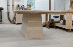 Modern White Oak Dining Table 4 small