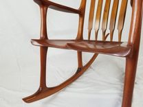 Solid Wood Sculpted Rocking Chair 3 small