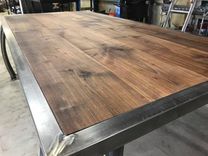 Walnut And Cold Rolled Steel Dining Table 2 small