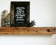 Fireplace Mantel Rustic Beam Design With Antique Washers And Bolts 2 small
