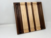 Maple And Walnut Wood Cutting Board With Juice Groove 2 small