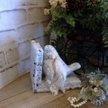 Shabby Chic Songbird Door Stop Doorstop Bluebird Bookend Chippy Paint Bird Decor 3 small