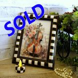 Black And White Checked Picture Frame With Checked Tea Light Candle 1 small