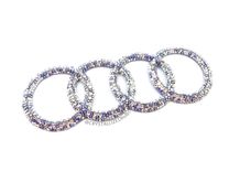 Audi Crystallized Car Emblem Bling Genuine European Crystals Bedazzled 3 small