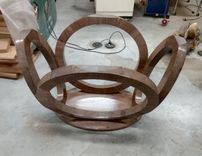 Custom Walnut Dining Table Base 3 small