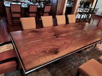 Book Matched Walnut Dining Table 2 small