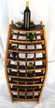 Large Narrow Wine Rack - Medoc - Made From Retired California Wine Barrels 2 small