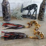 Safari Bead Tassel African Decor Bead Garland Animal Beads Tassle Tribal Decor 4 small