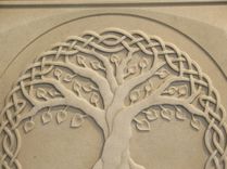 Relief Carved Limestone Tree Of Life Decorative Backsplash Tile Insert 3 small