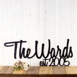 Personalized Metal Cursive Family Name and Established Year Sign 1 small