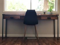 Reclaimed Wood & Steel Desk - 3 Drawers, Douglas Fir 7 small