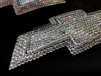 Chevy Chevrolet Bow Tie Crystallized Car Emblem Bling Genuine European Crystals Bedazzled 3 small
