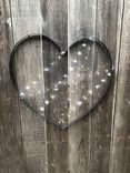 Wine Barrel Hoop Heart With Fairy Lights 1 small