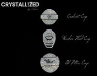 Coolant Cap Crystallized Car Engine Bling Genuine European Crystals Bedazzled 3 small