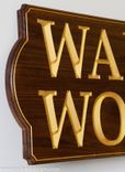 Custom Carved Walnut Gold Leaf Signs 1 small