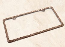 Rose Gold European Crystal Bling License Plate Frame Bedazzled Crystallized Vanity Car Metallic 3 small