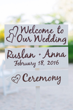 Ivory Welcome Wedding Sign, Beach Wedding Decor 1 small