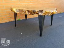 Coffee Table- Live Edge- Oyster Shape- Tree Stump- Industrial- Modern- Natural Wood- Round Table 3 small