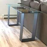 Glass And Steel Contemporary Sofa Table / Console Table 4 small