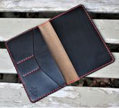 Handmade Horween Chromexcel Black Leather Field Notes Moleskine Cover Wallet 3 small