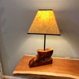Hawaiian Koa Wood Art Deco Slab Table Lamp 6 small