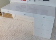 Acrylic Desk - Multi Drawer Design - Hand Crafted, Made To Order Custom Size And Style Available 3 small