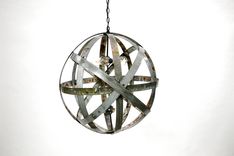 Wine Barrel Ring Chandelier - Colossus - Made From Retired California Wine Barrel Rings 1 small