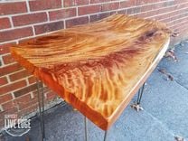 Live Edge Desk- Fijian Mahogany- Side Table- End Table- Console Table- Foyer Table- Laptop Desk 2 small