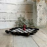 Hand Painted Checks Riser Small Checkerboard Metal Riser Chessboard Decor 3 small