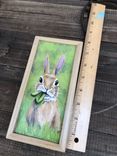 Handpainted Bunny With A Mouthful Small Box 4 small