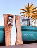 Rustic Silver Maple Live Edge Full Length Wall Mirror 62x35" 1 small