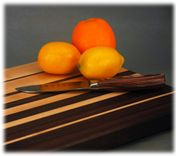Edge Grain (Vegetable Style) Graduated Stripe Cutting Board 1 small