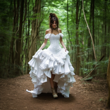 Ruffle Steampunk Wedding Dress 1 small