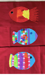 Stained Glass Windows Of Child's Art Work - One Fish, Two Fish 3 small