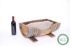 Wine Barrel Pet Bed - Dormio - Made From Retired Ca Wine Barrels. 100% Recycled! 2 small