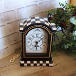 Courtly Mantle Clock Black And White Checked Clock Decor 2 small