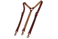Red Leather Suspenders 2 small