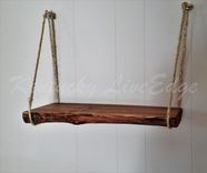 Hanging Shelf- Natural Wood- Live Edge Shelf- Big Leaf Maple- Solid Wood- Shelving- Rustic- Modern 2 small