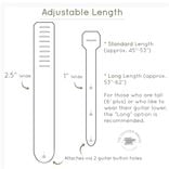 Personalized Western Rose Leather Guitar Strap 3 small