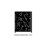 Decorative Steel Gate - Steel Panel Art- Stargazer - Night Sky Garden Gate - Wall Panel 1 small